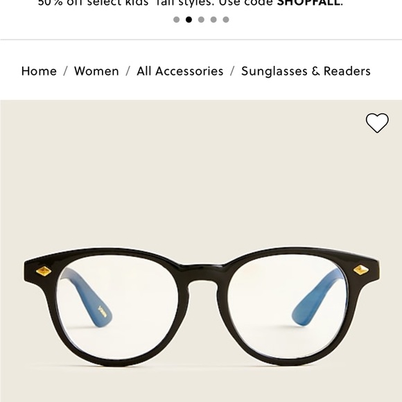 J crew Round blue-light glasses with case
Item AH933 Black onyx readers - Picture 3 of 5